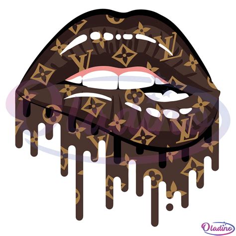 lv dripping lips png|Dripping Lips Louis Vuitton SVG, PNG, EPS .